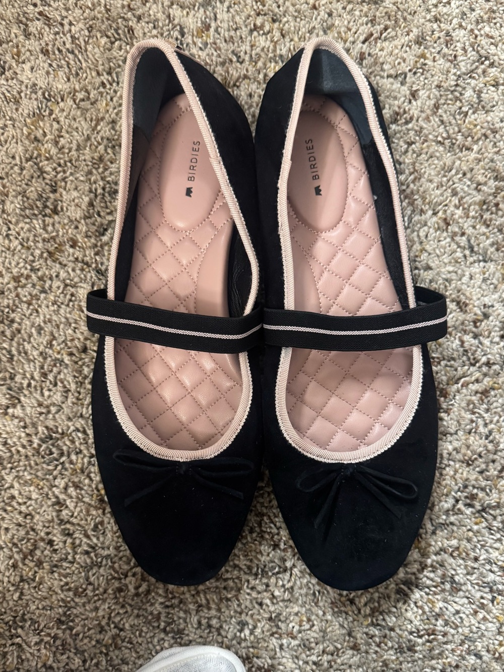 Birdies - The Hummingbird Mary Jane velvet black flats